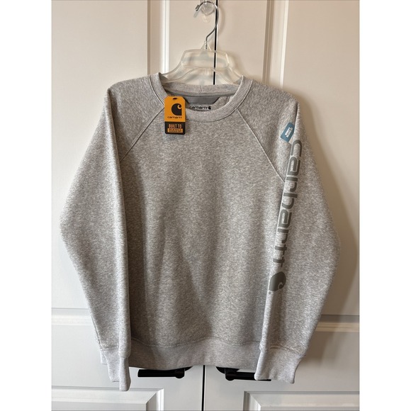 Carhartt Tops - NWT Carhartt Women's Relaxed Fit Midweight Graphic Logo Crewneck Sweatshirt M